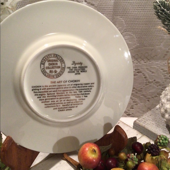 Art of Chokin - Chokin Plates 24kt Gold - Etched Metal Art Deer In The Field - Picture 8 of 8